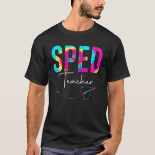 Tag der Gefärbte Krawatte des Sped Teacher Hallo Z T-Shirt
