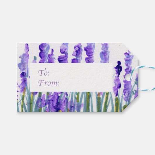 Tag der Geschenke für Lavender Field Geschenkanhänger (Vorderseite (Horizontal))