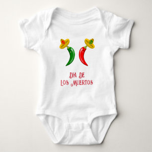 Tag der gestorbenen mexikanischen Chili-Kundenmeld Baby Strampler