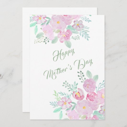 Tag der glücklichen Blume Einladung (Vorne/Hinten)