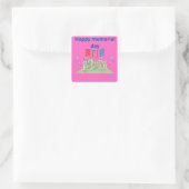 Tag der glücklichen Erinnerung Quadratischer Aufkleber (Tasche)