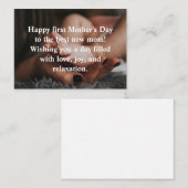 Tag der glücklichen Ersten Mütter, Foto Mitteilungskarte (Vorne/Hinten)