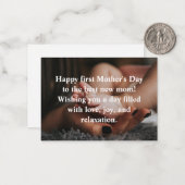 Tag der glücklichen Ersten Mütter, Foto Mitteilungskarte (Vorderseite/Rückseite Beispiel)