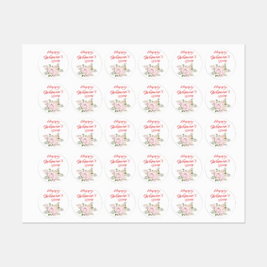 Tag der glücklichen Frauen weiß Etiketten (Blatt)