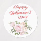 Tag der glücklichen Frauen weiß Etiketten (Design 1)