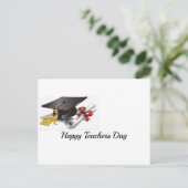 Tag der glücklichen Lehrer Feiertagspostkarte (Stehend Vorderseite)