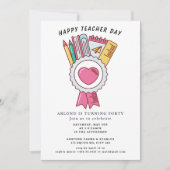 Tag der glücklichen Lehrerin Geburtstag Einladung (Vorderseite)