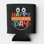 Tag der glücklichen LehrerInnen Funny Face Dosenkühler (Rückseite)