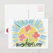 Tag der glücklichen Mama - Blume - Postkarte (Vorne/Hinten)