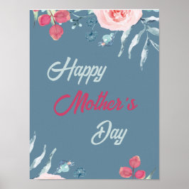 Tag der glücklichen Mütter 2025 Blume Poster