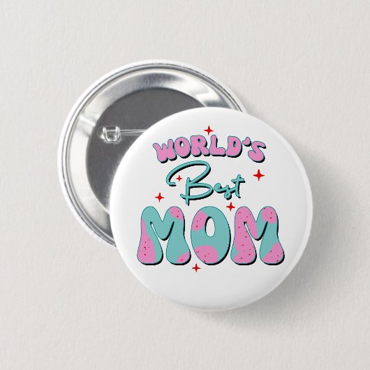 Tag der glücklichen Mütter Button (Vorne & Hinten)