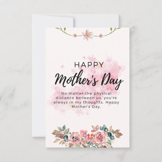 Tag der glücklichen Mutter Dankeskarte (Vorderseite)