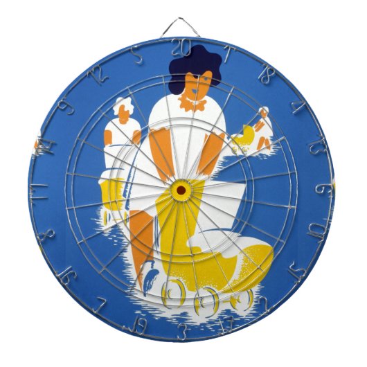 Tag der glücklichen Mütter Dartscheibe (vorne)