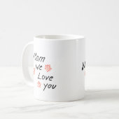 Tag der glücklichen Mutter einfach handschriftlich Kaffeetasse (Vorderseite Links)