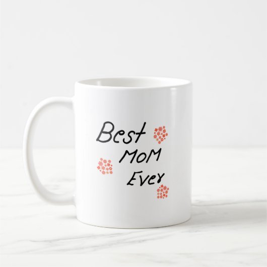 Tag der glücklichen Mutter einfach handschriftlich Kaffeetasse (Links)
