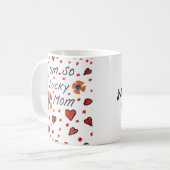 Tag der glücklichen Mutter einfach handschriftlich Kaffeetasse (Vorderseite Links)