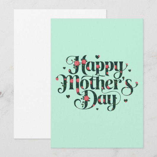 Tag der glücklichen Mütter Einladung (Vorne/Hinten)