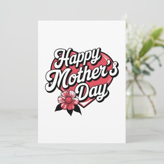 Tag der glücklichen Mütter Einladung (Stehend Vorderseite)