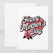 Tag der glücklichen Mütter Einladung (Vorne/Hinten)