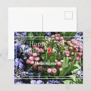 Tag der glücklichen Mütter, frühlingsblumen mit sc Postkarte