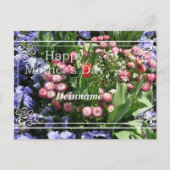 Tag der glücklichen Mütter, frühlingsblumen mit sc Postkarte (Vorderseite)