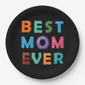 Tag der glücklichen Mütter für beste Mama Pappteller (Vorderseite)