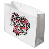 Tag der glücklichen Mütter Große Geschenktüte (Rückseite Schrägansicht)
