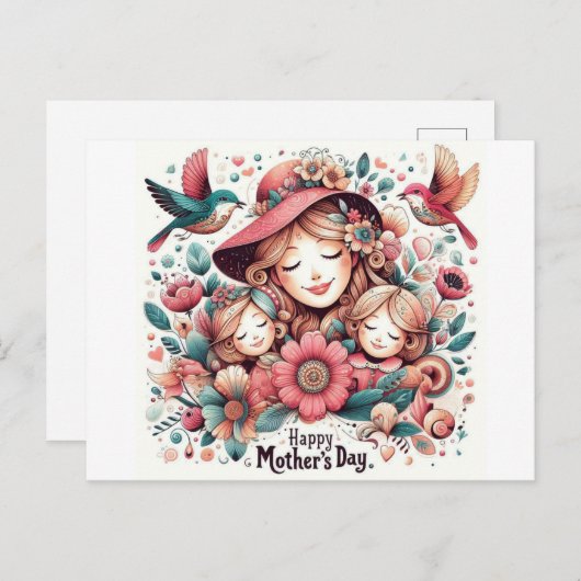 Tag der glücklichen Mutter Gruß Postkarten (Vorne/Hinten)