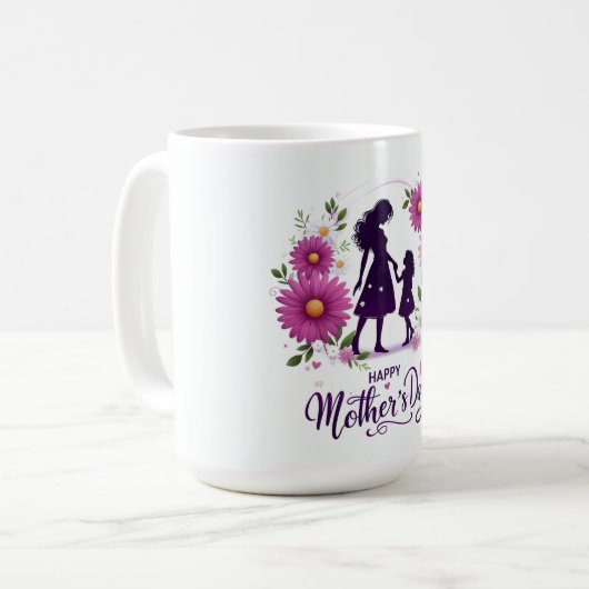 Tag der glücklichen Mütter Kaffeetasse (Vorderseite Links)
