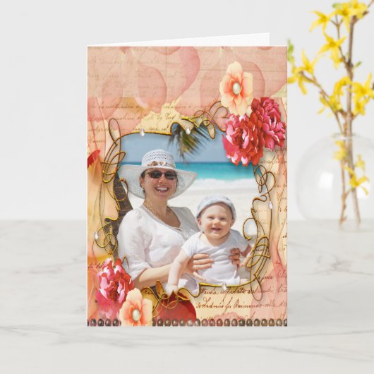 Tag der glücklichen Mütter Karte (Gelbe Blume)