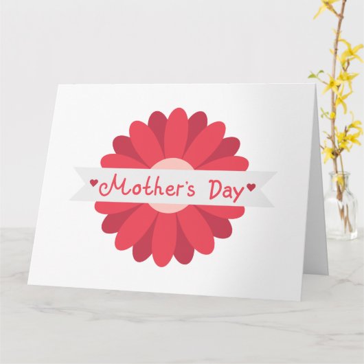 Tag der glücklichen Mütter Karte (Gelbe Blume)