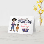 Tag der glücklichen Mütter - Kinder & Gegenwart Karte (Gelbe Blume)