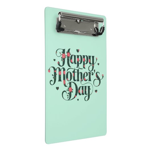 Tag der glücklichen Mütter Mini Klemmbrett (Schrägansicht)