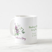 Tag der glücklichen Mütter mit Spray of Watercolor Kaffeetasse (Vorderseite Links)