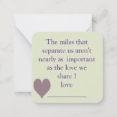 Tag der glücklichen Mütter Mitteilungskarte (Rückseite)