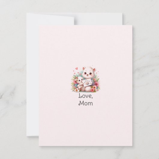 Tag der glücklichen Mütter Mitteilungskarte (Rückseite)