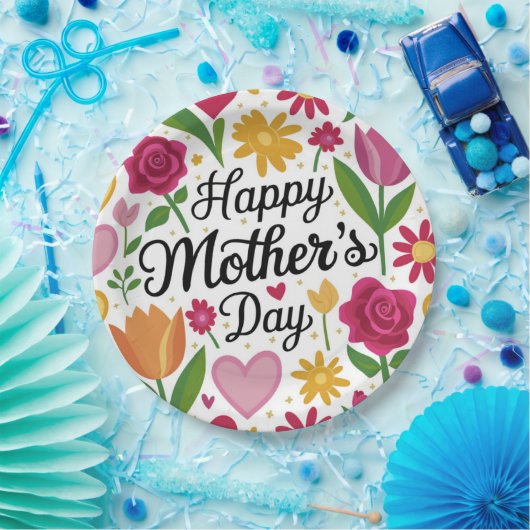 Tag der glücklichen Mütter Pappteller (Party)