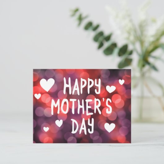 Tag der glücklichen Mutter Postkarte (Stehend Vorderseite)