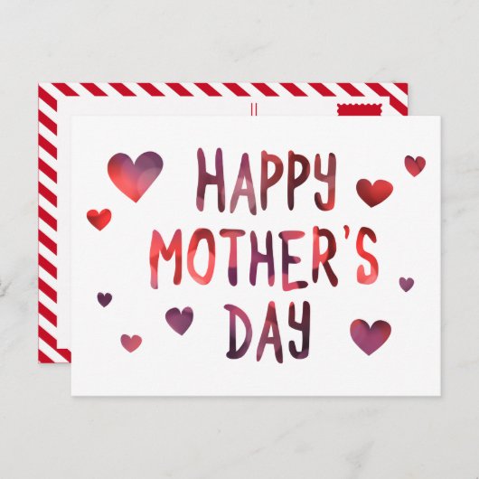 Tag der glücklichen Mutter Postkarte (Vorne/Hinten)