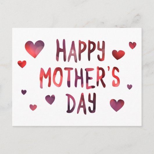 Tag der glücklichen Mutter Postkarte (Vorderseite)