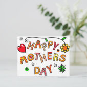 Tag der glücklichen Mutter Postkarte (Stehend Vorderseite)