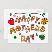 Tag der glücklichen Mutter Postkarte (Vorne/Hinten)