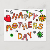 Tag der glücklichen Mutter Postkarte (Vorderseite)