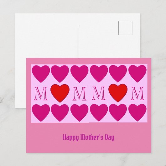 Tag der glücklichen Mütter Postkarte (Vorne/Hinten)