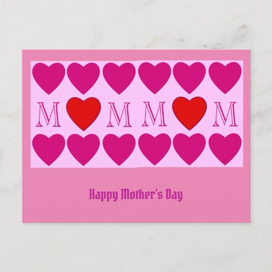 Tag der glücklichen Mütter Postkarte (Vorderseite)