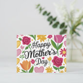 Tag der glücklichen Mütter Postkarte (Stehend Vorderseite)