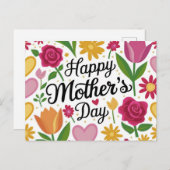 Tag der glücklichen Mütter Postkarte (Vorne/Hinten)