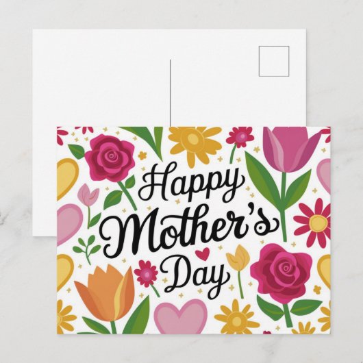 Tag der glücklichen Mütter Postkarte (Vorne/Hinten)