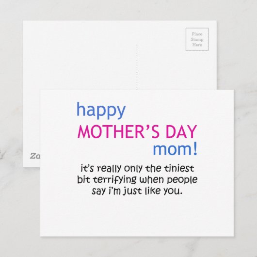 Tag der glücklichen Mutter Postkarte (Vorne/Hinten)