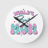 Tag der glücklichen Mütter Runde Wanduhr (Vorderseite)